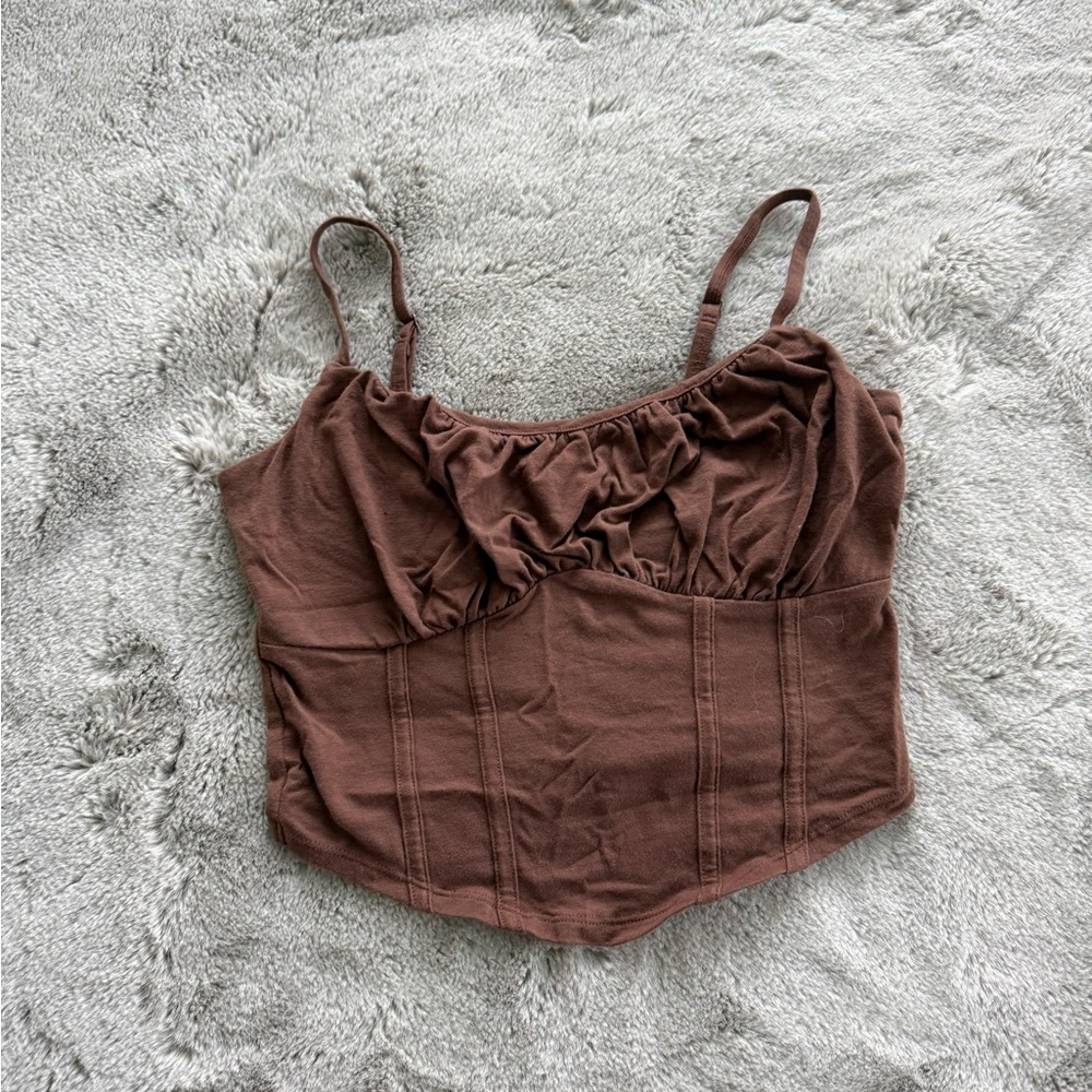 Brown Women's Crop Top